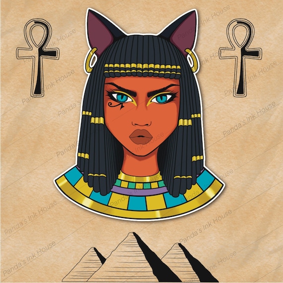 Bastet Head Human Form PNG File JPEG File Printable Art Etsy
