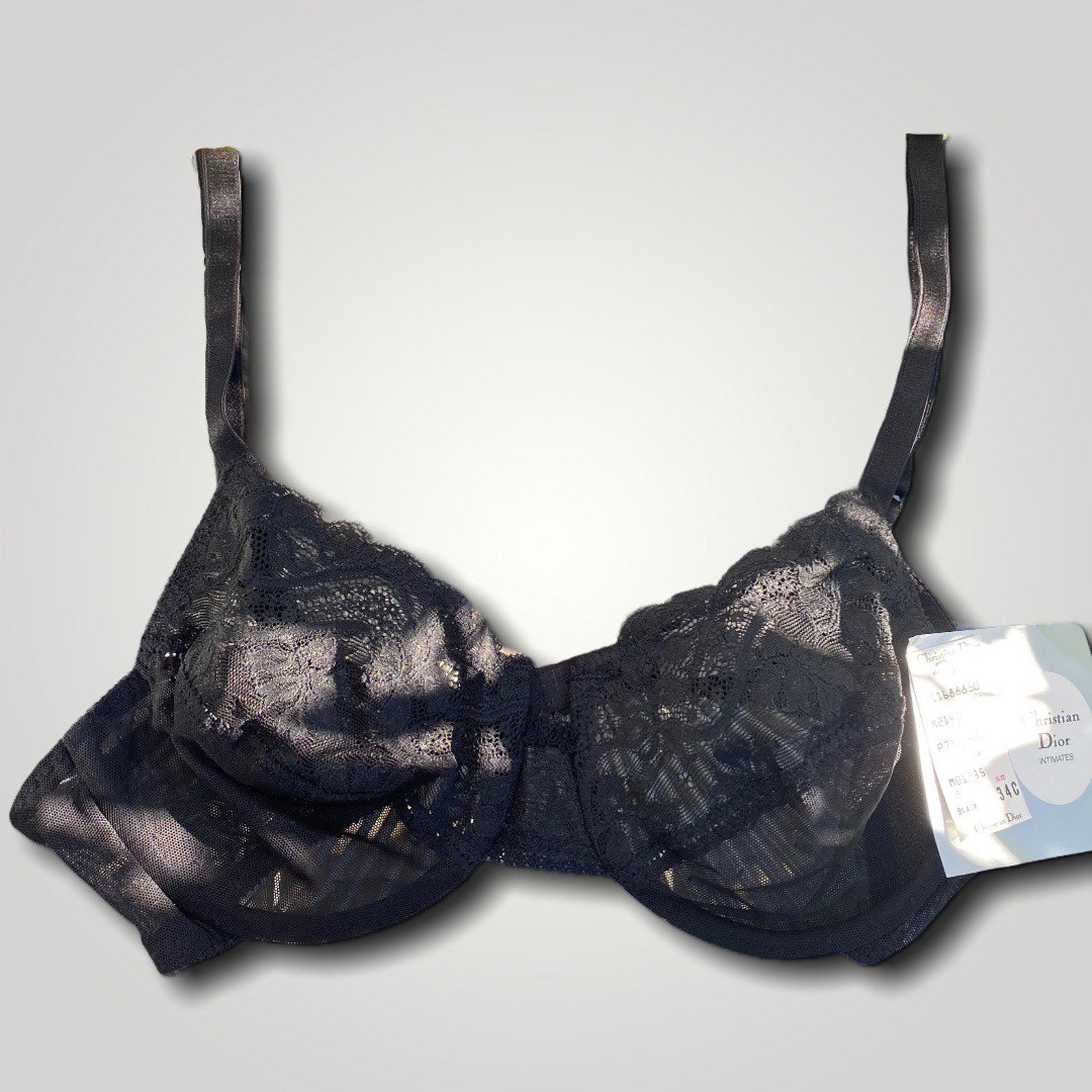 Vintage Christian Dior Black Lace Bra NWT Etsy