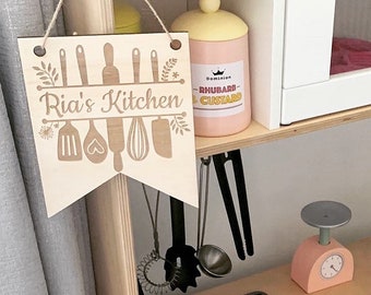 Wooden personalised sign | Kitchen sign | play sign | Ikea kitchen | playroom decor