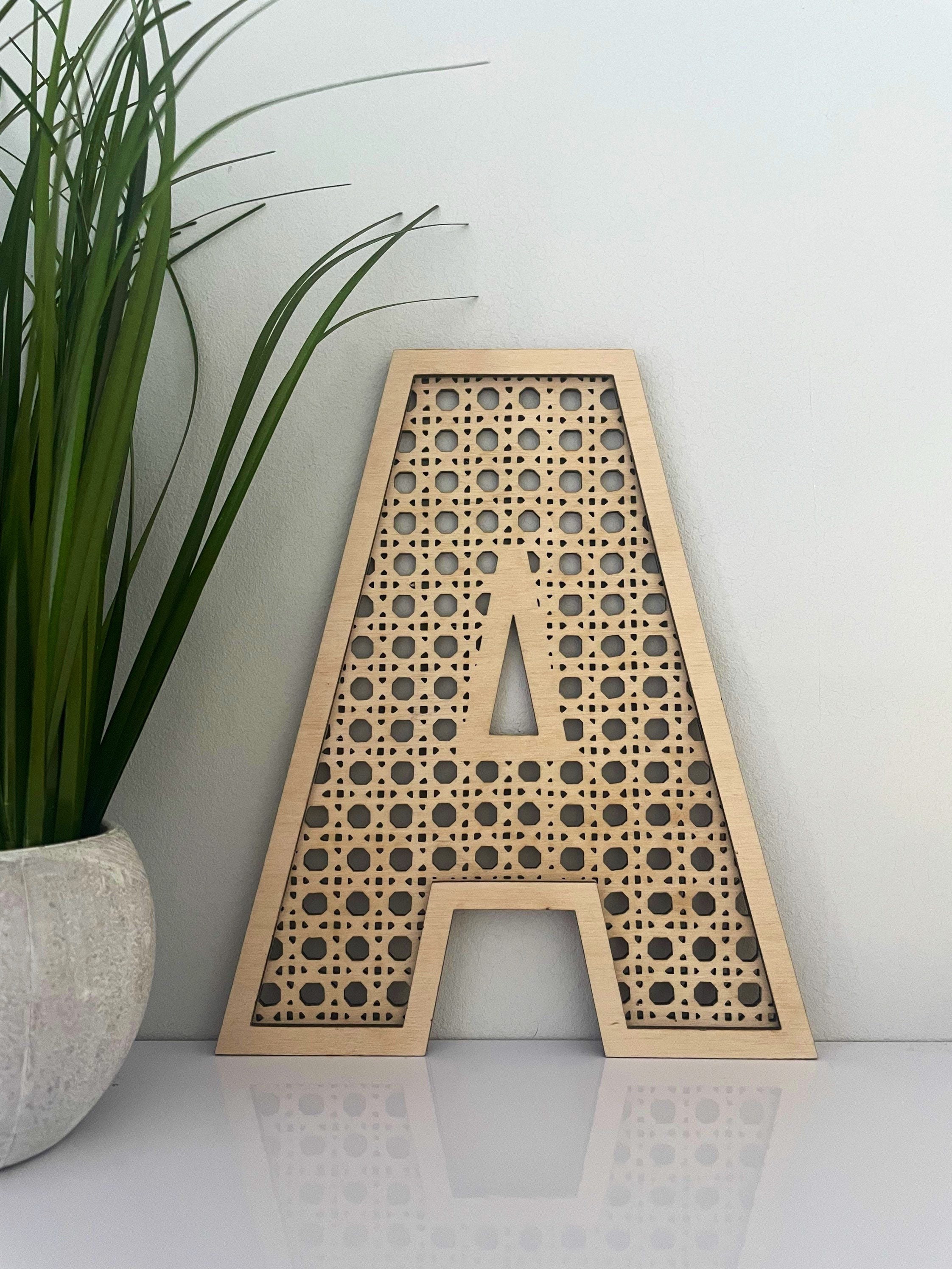 Rattan Letter Rattan Alphabet Rattan AZ Scandi Decor Etsy UK