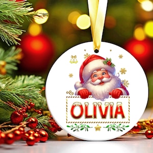 Enfeites de Natal personalizados PNG, Enfeites de Natal com alfabeto personalizado PNG, Enfeites de Natal com nome de família, Sublimação, Presentes de Natal