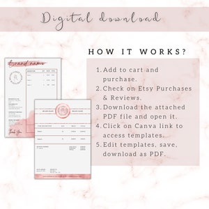 Editable Business Invoice Template Printable Custom Order Form Canva ...