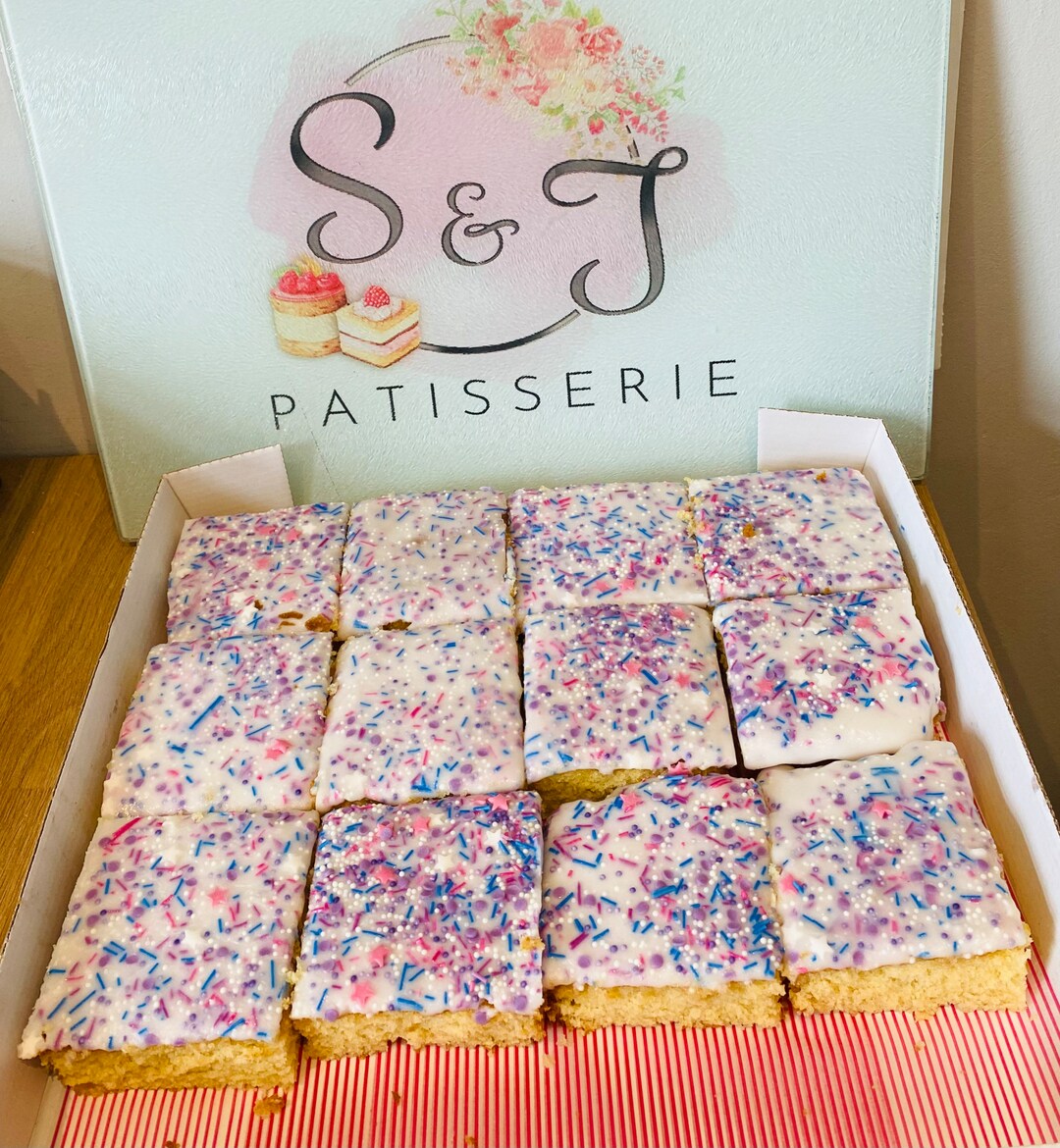 Old School Vanilla Sprinkle Sponge Cake Etsy UK