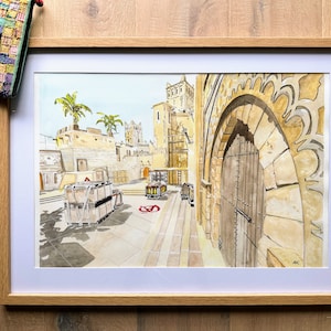 de_Mirage A Site (Counter-Strike 2) Print - Impresiones de juegos únicas, arte de juegos hecho a mano, obras de arte de Counter-Strike, arte de pared de sala de juegos