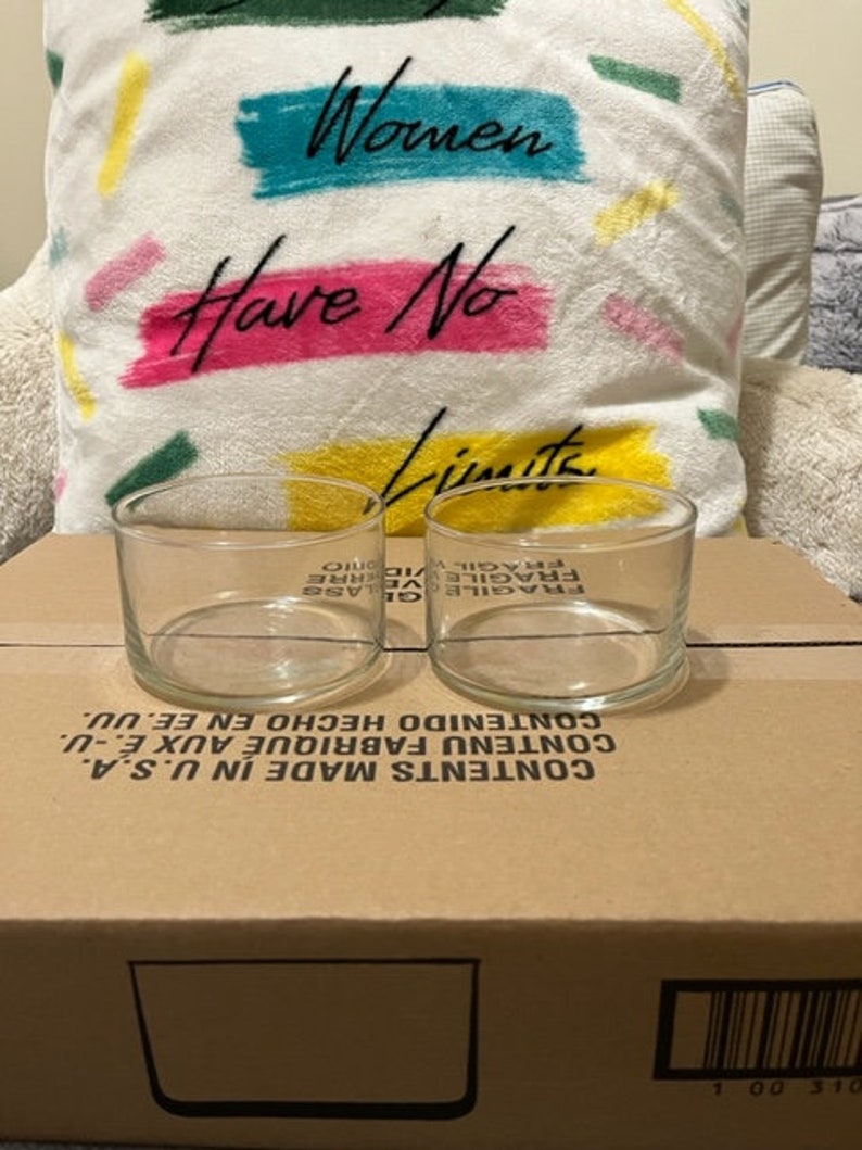 CANDLE BOWL 14.25oz Clear Glass, Empty Candle Jar, Candle Making