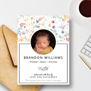 || DE L’ANNONCE DE BÉBÉ Merci | | de téléchargement numérique | d’annonce de bébé personnalisé Détails de naissance imprimer | Statistiques de naissance | | de carte de nouveau-né