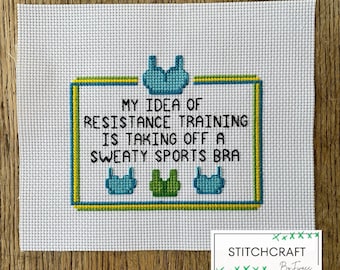 Cross stitch pattern, sarcastic, snarky, fitness, workout, pattern keeper compatible, 6 inch hoop, pdf file