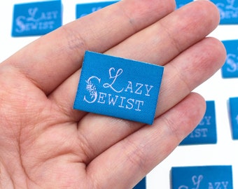 Lazy Sewist / Etiquetas para fabricantes, Etiquetas para coser, Etiquetas para artículos hechos a mano, Etiquetas para coser, Etiquetas tejidas, Etiquetas para coser