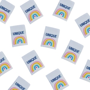UNIQUE | Labels For Makers, Sew In Labels, Labels For Handmade Items, Product Tags Handmade Items, Woven Labels, Sew On Labels