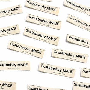 Sustainably MADE | Labels For Makers, Sew In Labels, Labels For Handmade Items, Product Tags Handmade Items, Woven Labels, Sew On Labels