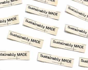 Sustainably MADE | Labels For Makers, Sew In Labels, Labels For Handmade Items, Product Tags Handmade Items, Woven Labels, Sew On Labels