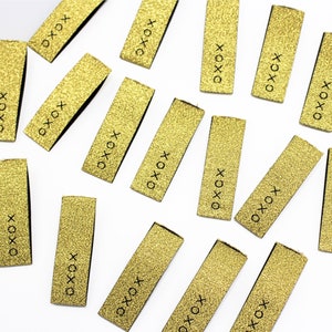 Gold XOXO | Labels For Makers, Sew In Labels, Labels For Handmade Items, Product Tags Handmade Items, Woven Labels, Sew On Labels
