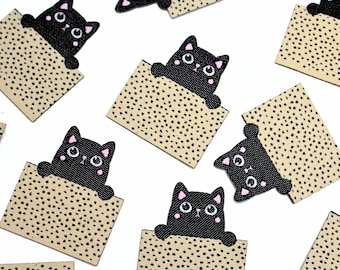 Peekaboo Kitty | Labels For Makers, Sew In Labels, Labels For Handmade Items, Product Tags Handmade Items, Woven Labels, Sew On Labels