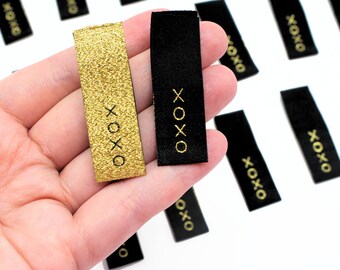 XOXO Multipack | Labels For Makers, Sew In Labels, Labels For Handmade Items, Product Tags Handmade Items, Woven Labels, Sew On Labels