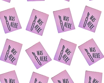 Was Here | Labels For Makers, Sew In Labels, Labels For Handmade Items, Product Tags Handmade Items, Woven Labels, Sew On Labels