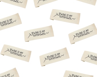 Sewing Is My Superpower | Labels For Makers, Sew In Labels, Labels For Handmade, Product Tags Handmade Items, Woven Labels, Sew On Labels