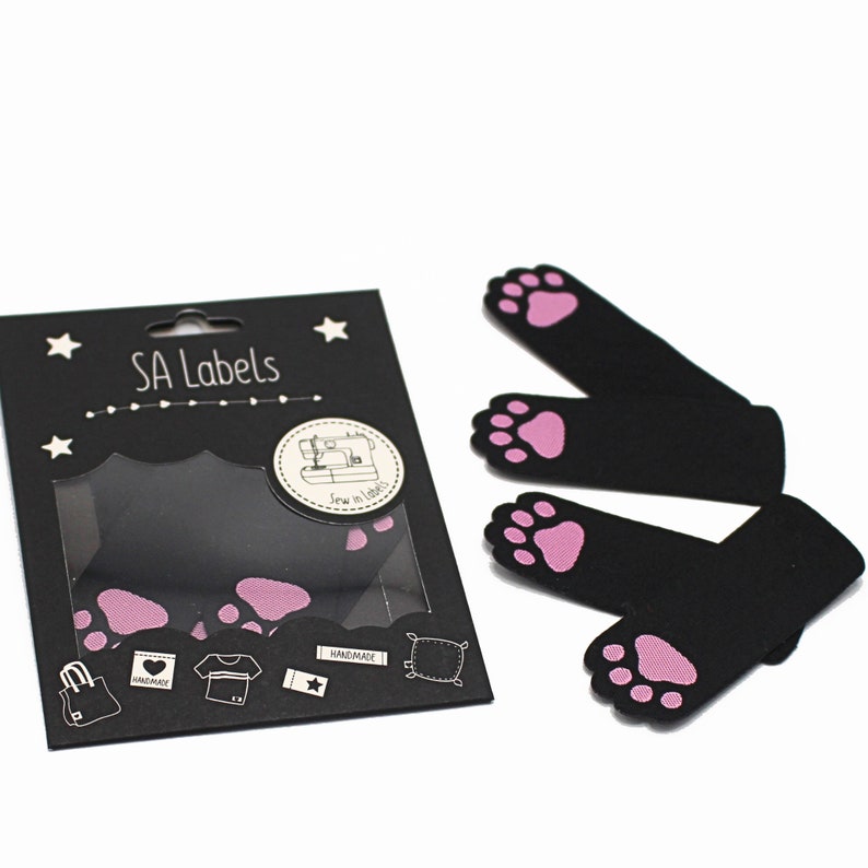 Cat Lable Cat Paw | Labels for Makers, Sew in Labels, Labels for Handmade Items ...