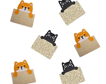 Cat Vs Dog Sew-In Labels | Woven Clothing Tags | Handmade Garment Labels for Sewing and Crafts | Cute Animal Sewing Labels for Makers