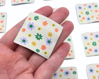 Boho flower | Labels For Makers, Sew In Labels, Labels For Handmade, Product Tags Handmade Items, Woven Labels, Sew On Labels
