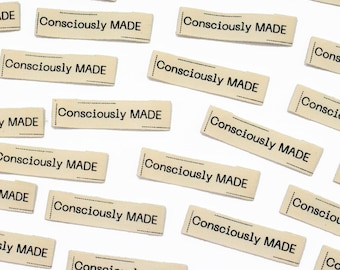 Consciously MADE | Labels For Makers, Sew In Labels, Labels For Handmade Items, Product Tags Handmade Items, Woven Labels, Sew On Labels