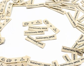 The Slow Life | Labels For Makers, Sew In Labels, Labels For Handmade Items, Product Tags Handmade Items, Woven Labels, Sew On Labels