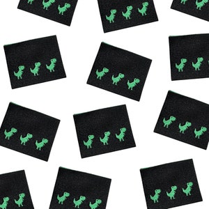 Pixel Dino-Nähen | Etiketten für Maker, Einnähen Etiketten, Etiketten für handgemachte Gegenstände, Nähen Etiketten, gewebte Etiketten, Aufnähen Etiketten