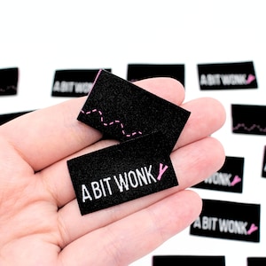 Ein bisschen Wonky | Labels For Makers, Einnähetiketten, Etiketten für handgemachte Gegenstände, Nähetiketten, Gewebte Etiketten, Aufnähetiketten
