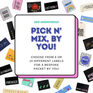 Pick n' Mix, By You! | Labels For Makers, Sew In Labels, Labels For Handmade Items, Product Tags Handmade Items, Woven Labels, Sew On Labels