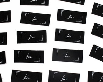 Black Fin | Labels For Makers, Sew In Labels, Labels For Handmade, Product Tags Handmade Items, Woven Labels, Sew On Labels