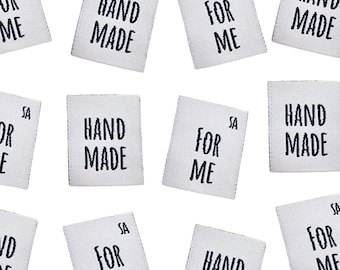 Handmade For Me | Labels For Makers, Sew In Labels, Labels For Handmade Items, Product Tags Handmade Items, Woven Labels, Sew On Labels