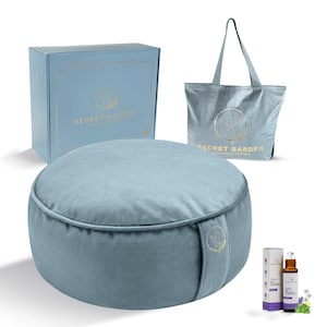 Relaxation Must-Have: Velvet Buckwheat  Meditation Pillow - Stylish & Eco-Friendly Gift! | Relaxing Gift for Yoga Lovers