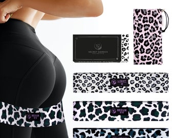 Animal Print Resistance Bands – Glute & Leg Workout, Set of 3