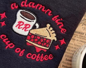 Twin Peaks Damn Fine Coffee Embroidered Sweatshirt