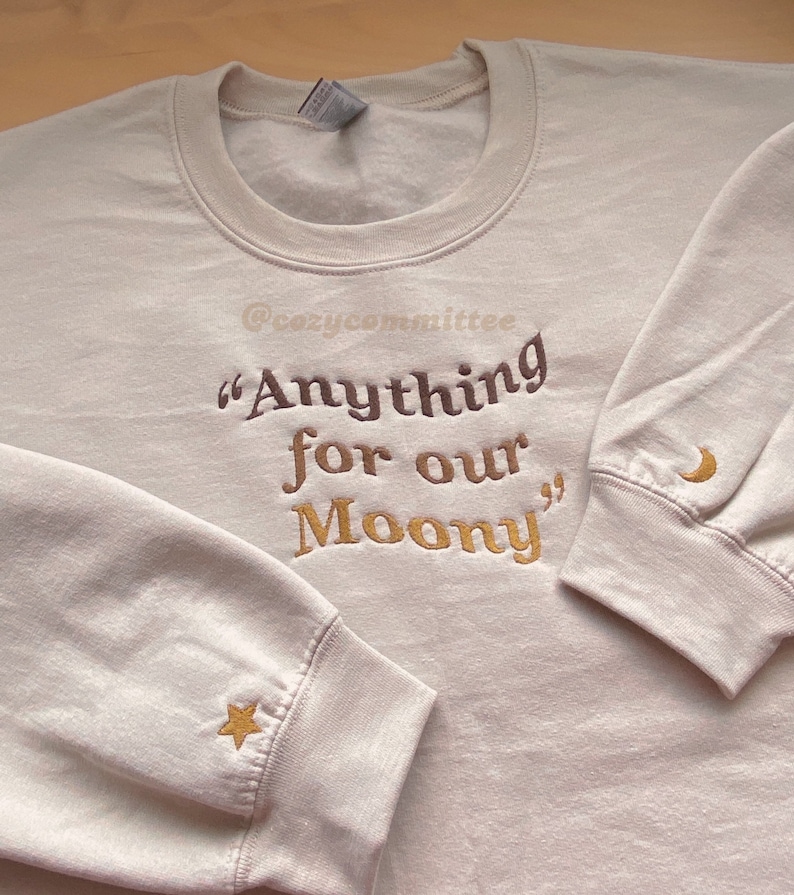 Anything for our Moony All the Young Dudes Embroidered Sweatshirt image 3
