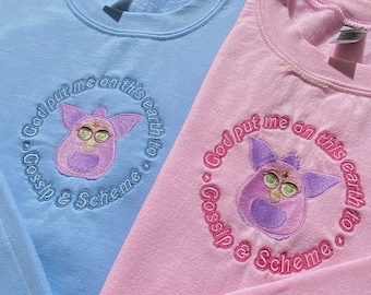 Gossip & Scheme Embroidered Sweatshirt