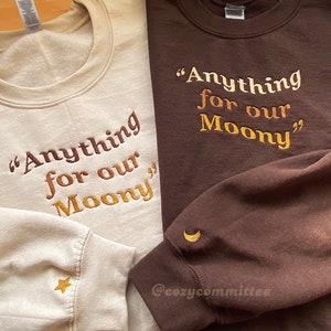 Anything for our Moony All the Young Dudes Embroidered Sweatshirt image 1