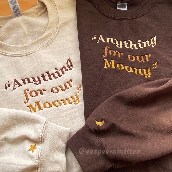 Anything for our Moony | All the Young Dudes Embroidered Sweatshirt