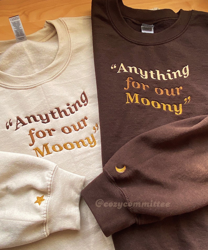 Anything for our Moony All the Young Dudes Embroidered Sweatshirt image 1