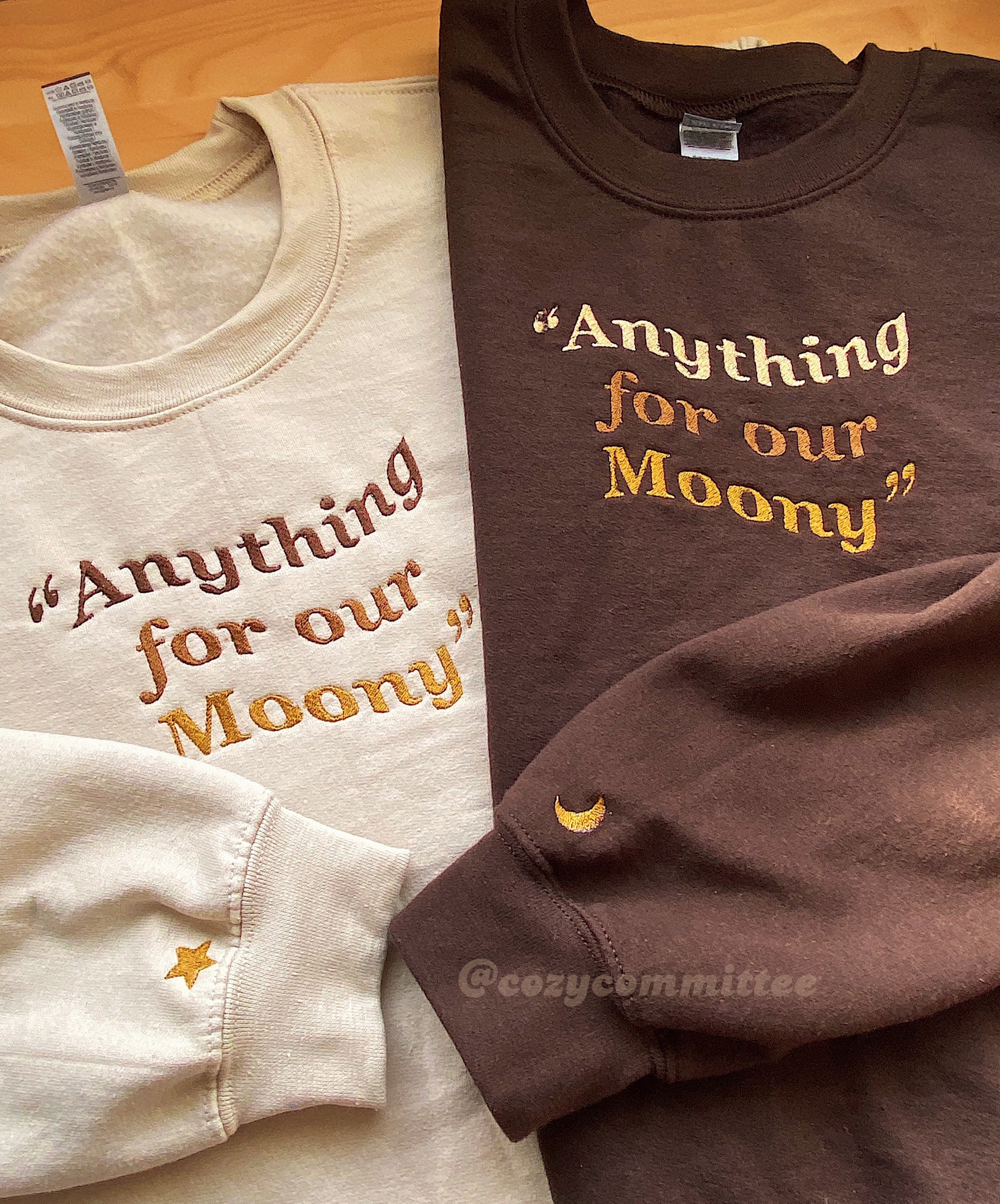Anything for Our Moony All the Young Dudes Embroidered Sweatshirt - Etsy