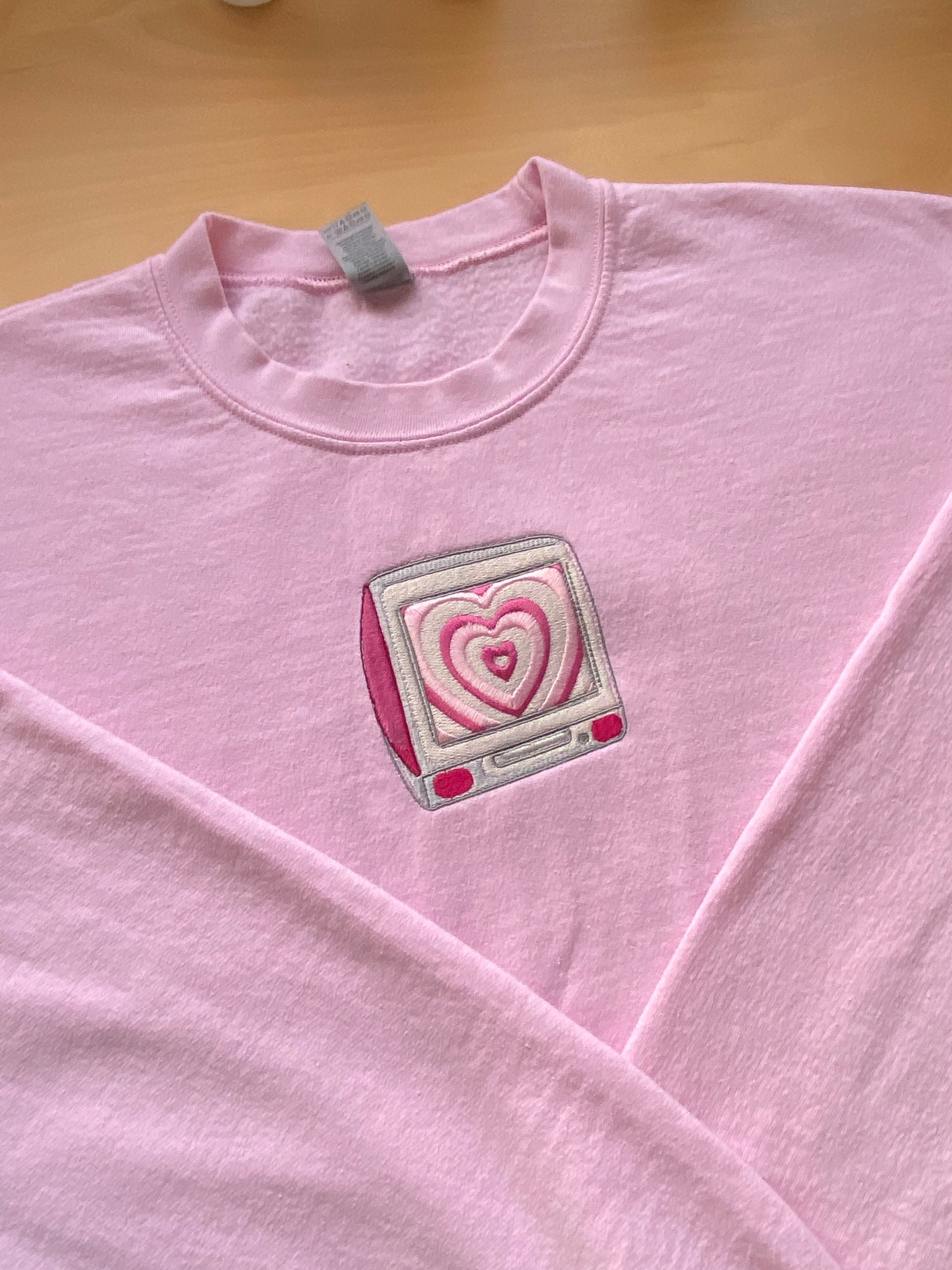 Retro Heart Webcore Sweatshirt 90s/2000s Cute Computer - Etsy