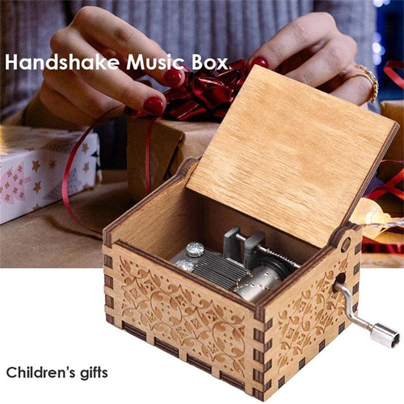 Personalized Musicbox Gift for her, Valentines gifts for her meaningful, engraved gift, I love you handsome, christmas gift image 5