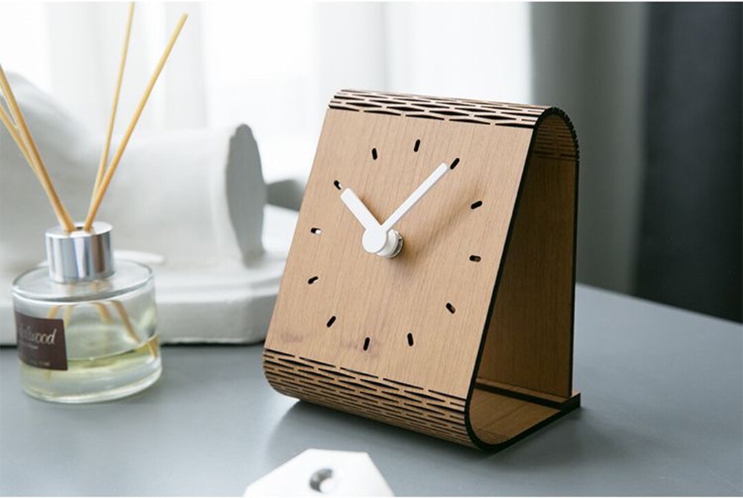 Folding Table Clock Simple Wooden Clock Desktop Decoration - Etsy