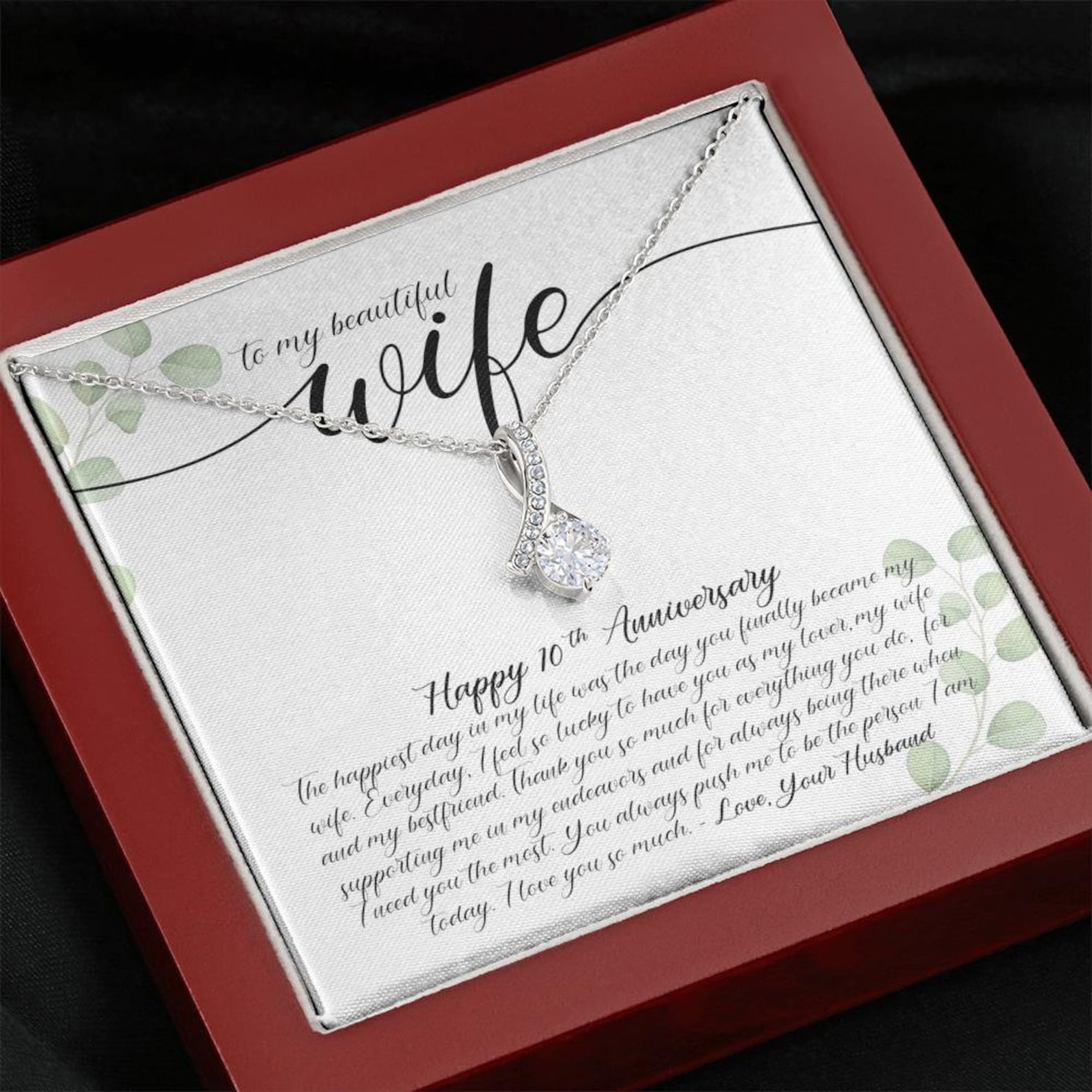 10th Anniversary Gift for Wife 10 Years Wedding Anniversary Etsy