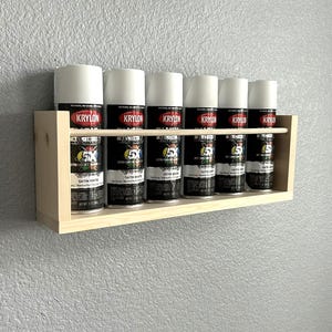 Spray Paint Can Holder Wall Storage Shelf, Organizer Rack, Craft Room Workstation