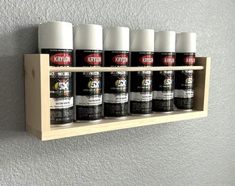 Spray Paint Can Holder Wall Storage Shelf, Organizer Rack, Craft Room Workstation