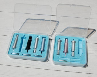 Blade Organizer Case for Cricut Venture and Explore 3 Air 2 Tools, Glitter Foam Portable Travel Storage, Craft Accessories Holder