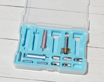 Blade and Tool Organizer Case for Cricut Maker, Glitter Foam Portable Travel Storage, Craft Accessories Holder