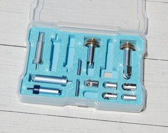 Blade and Tool Organizer Case for Cricut Joy / Joy Xtra / Maker, Glitter Foam Portable Travel Storage, Craft Accessories Caddy Holder