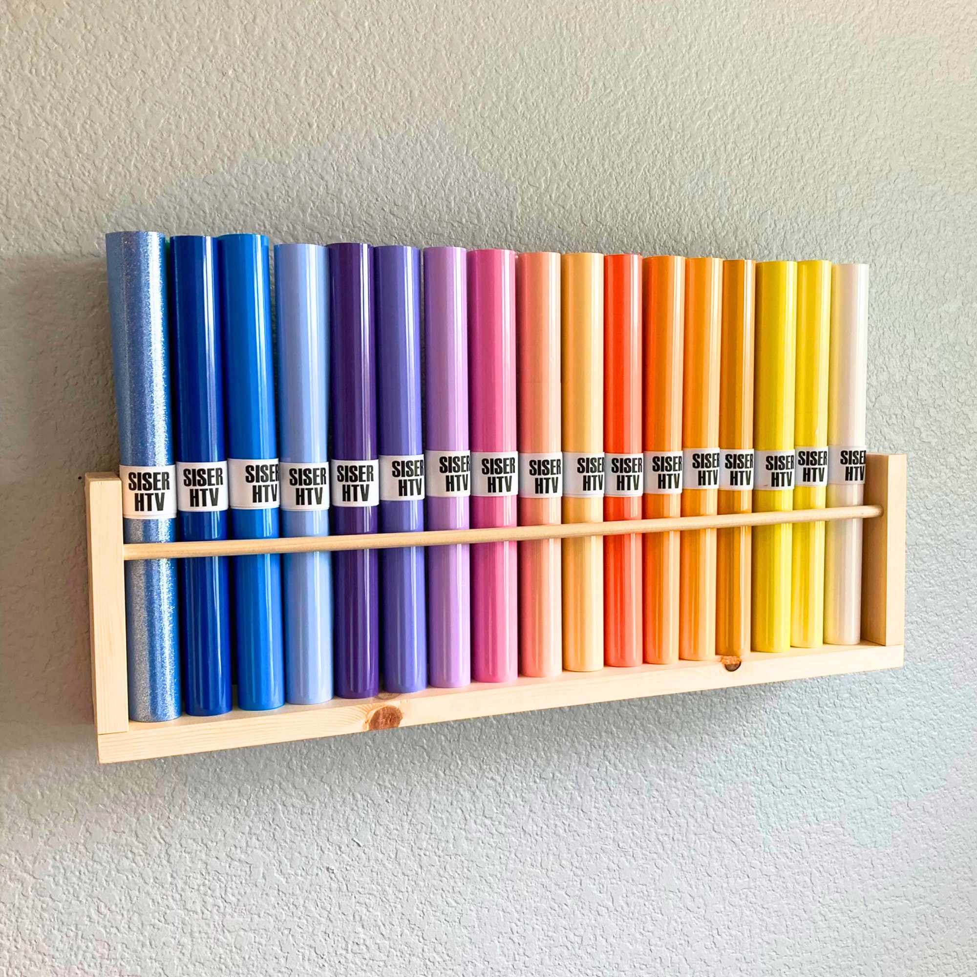 Vinyl Roll Organizer With Slap Bracelets, HTV Storage Solution, Cricut ...