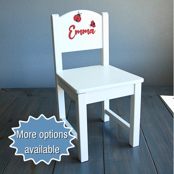 Kids Name Chair Boy or Girl Personalized Themed Wood Reading Learning Playing Stool Gift for Toddler Lounge Whimsical Homeschooling Chair Etsy